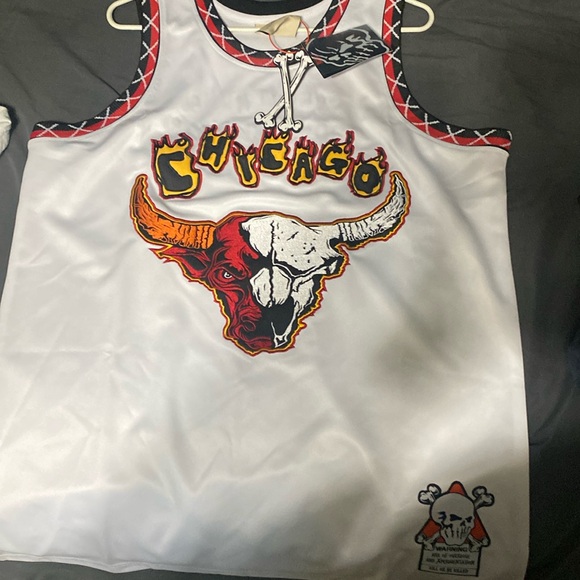 All star elite Chicago bulls white jerseys and jordan on the back - Picture 1 of 2